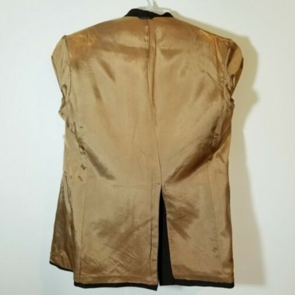 Vtg 70s Levi's Panatela Leisure Suit Jacket Mens 40L Long Polyester Coat Brown - Picture 4 of 7